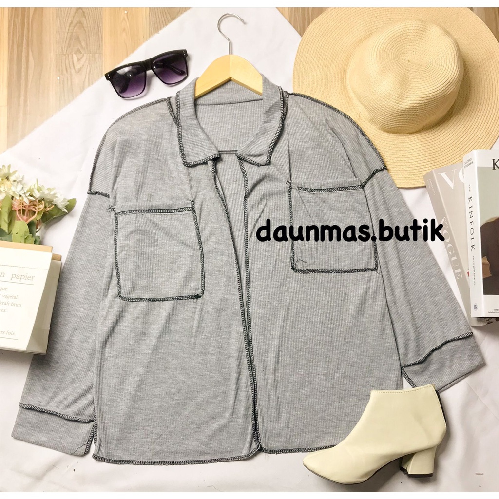 1KG MUAT 7PCS | CARDI HIMA RIB OUTER KARDIGAN RIB BOBAL HITS KOREAN STYLE OOTD SELEBGRAM FASHION WANITA TERKINI
