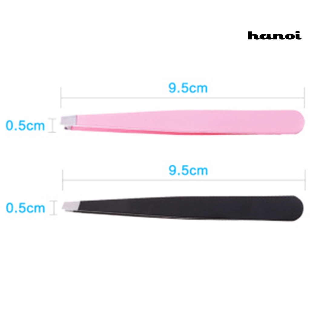 HQTM_Eyebrow Tweezer Anti-Slip Eyes Hair Shaping Stainless Steel Colorful Rust-Proof Makeup Tweezer for Facial