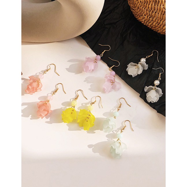 LRC Anting Gantung Fashion Multi-layer Petal Earrings F6538X