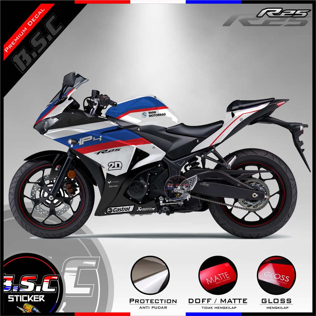 Jual Sticker Decal FULL BODY R25 Motif BMW Livery White Indonesia ...