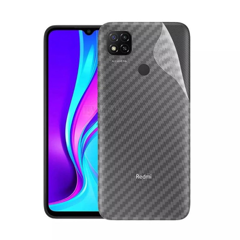 Skin Carbon Xiomy Redmi 9 9A 9C 9T 10 S2 Carbon Film 3D Pelindung Belakang HP Anti Jamur
