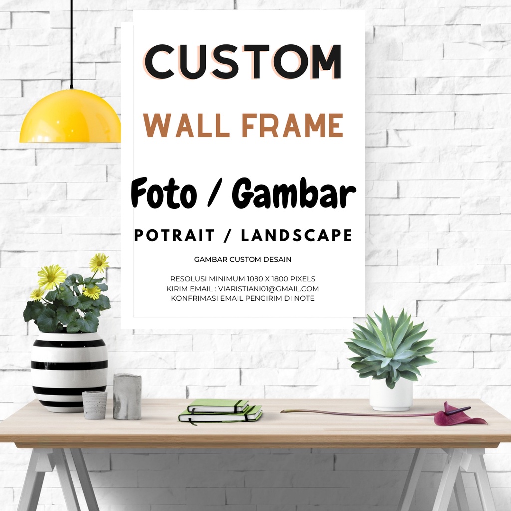 CUSTOM Frame Hiasan Dinding Dekorasi Rumah Cafe Poster Kayu Pajangan Kamar Wall Decor Aesthethic Minimalis Pajangan Rumah Dekorasi Poster Ukuran 20X20 20X30 30X40 CM