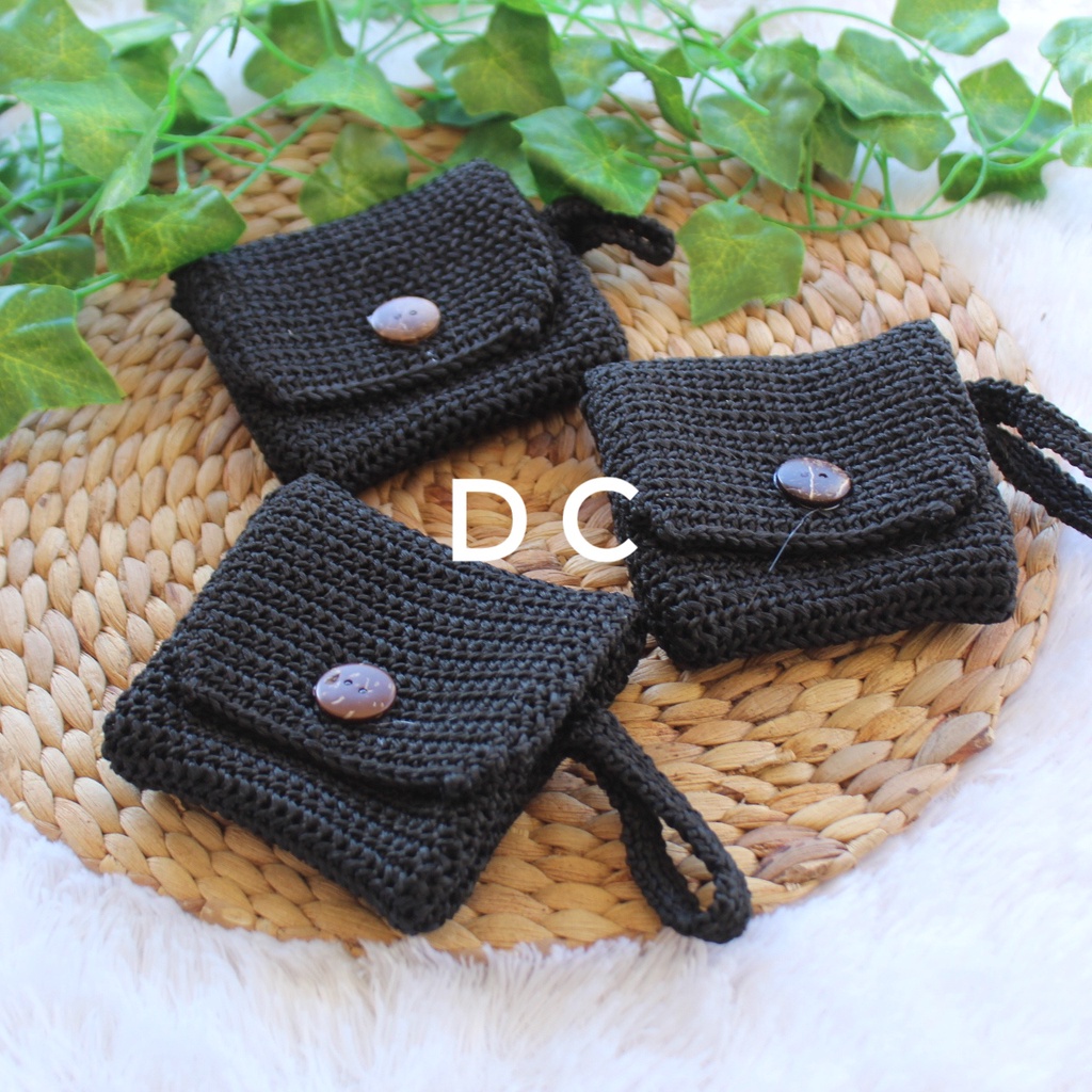 card holder rajut unik / dompet koin rajut simple /  dompet mungil kecil unik suvenir pernikahan