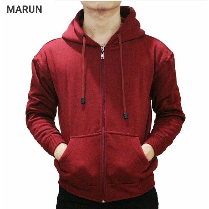 (promo) Jaket zipper polos L,XL,XXL abu tua pria wanita mjl store