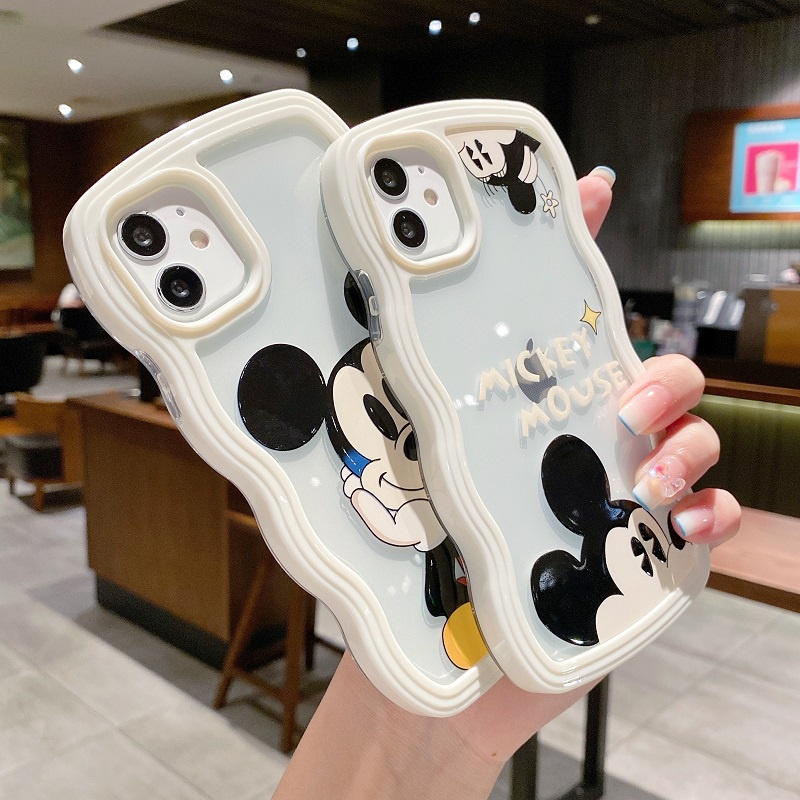 (2 In 1) Case Pelindung Handphone Motif Mickey Mouse Untuk iPhone 11 12 13 Pro MAX X XR XS MAX