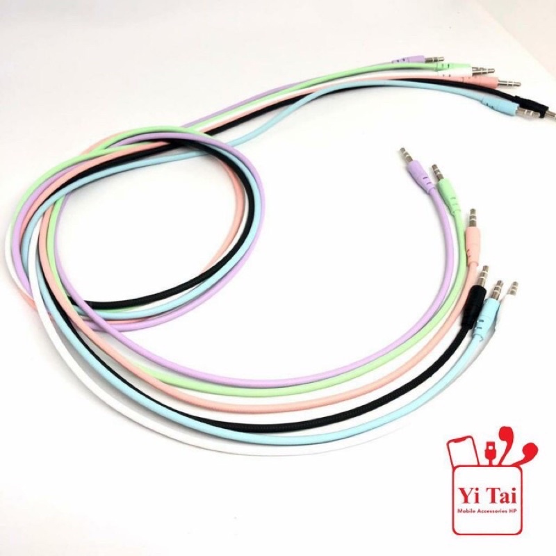 YI TAI KABEL AUX 1 KE 1 MACARON - KABEL JACK AUDIO 1 KE 1 -DUNIA ACC