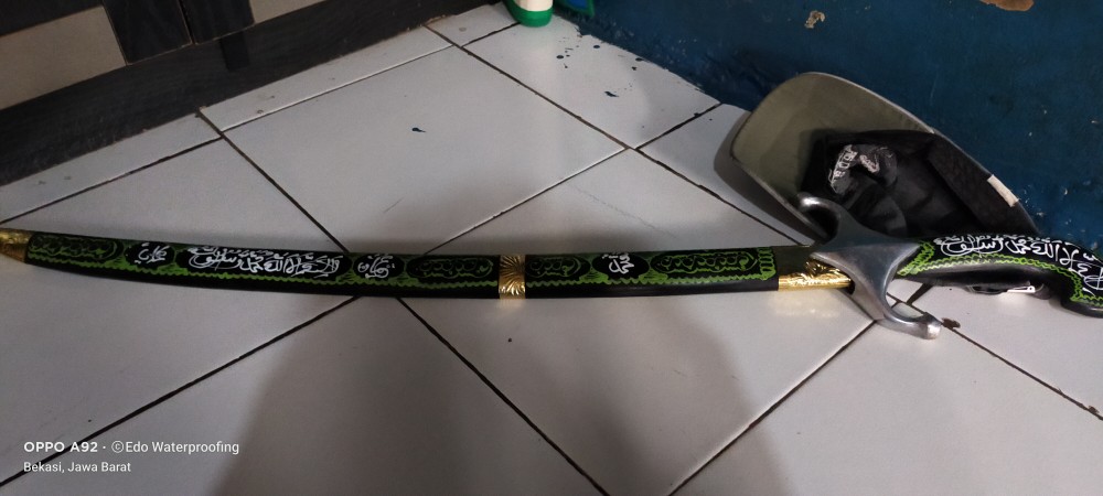 (bisa Cod) Al Ayubi Kaligrafi Pedang Warna Hijau
