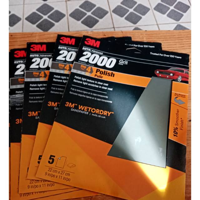 3M 32044 wetordry sandpaper Grit 2000 22cm x 27cm Amplas 3M