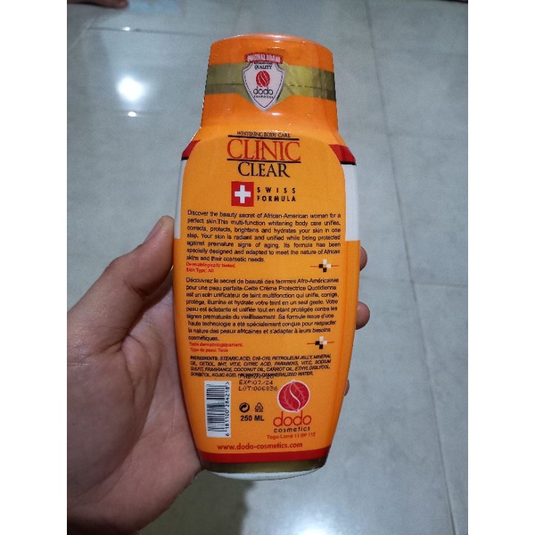 CLINIC CLEAR WHITENING BODY LOTION 250 ML ORIGINAL