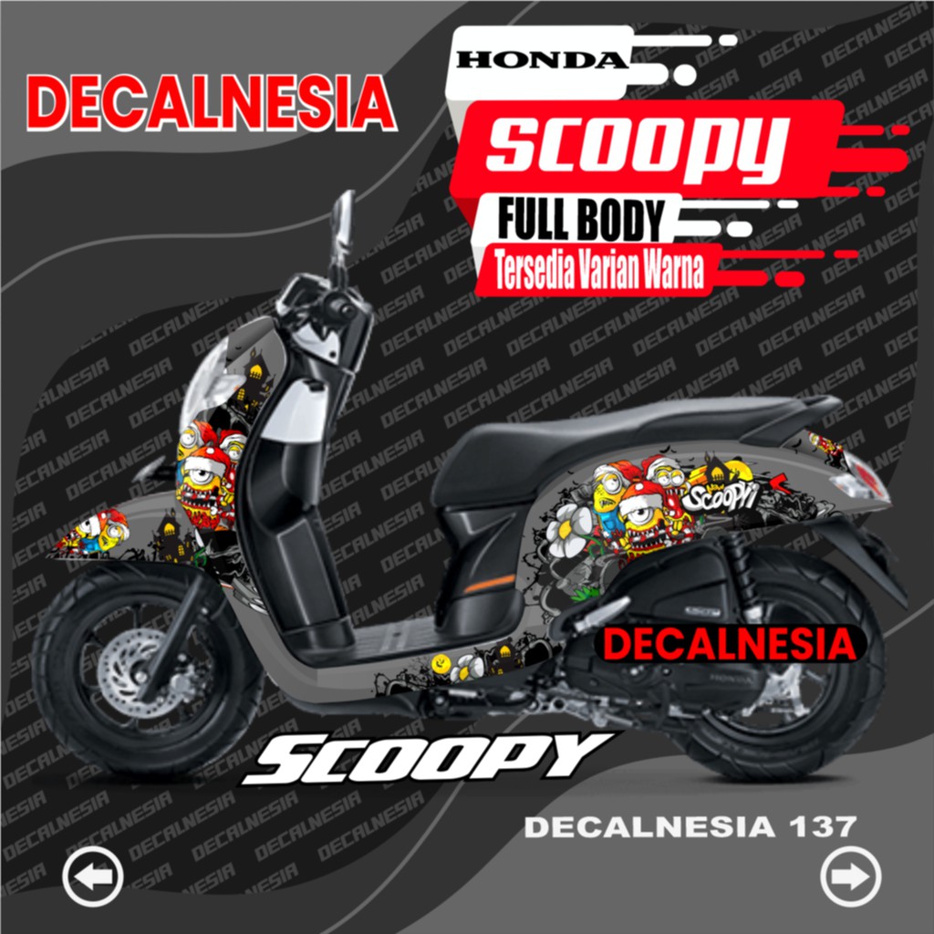 Decal Scoopy Modifikasi Variasi Racing Stiker Motor Scoopy - Sticker Scoopy 2017 2018 2019 2020