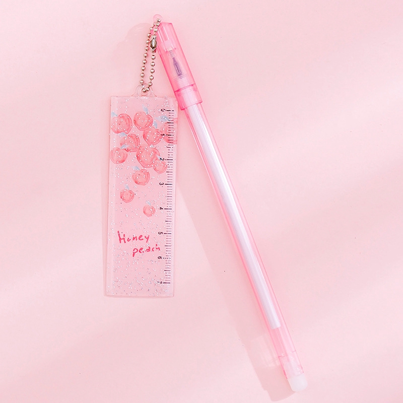 Stationery Pulpen Gel Warna Pink / Hitam untuk Sekolah / Kantor