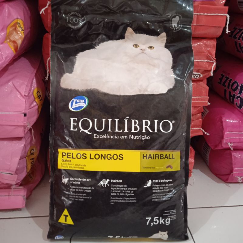 Equilibrio Long Hair 7,5kg | Equilibrio Persian 7,5 kg Makanan Kucing Buat bulu Rontok / Cat food Hairball