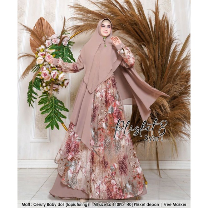 GAMIS SYAR'I PLISKET 8/gamis syar'i/gamis/gamis pesta