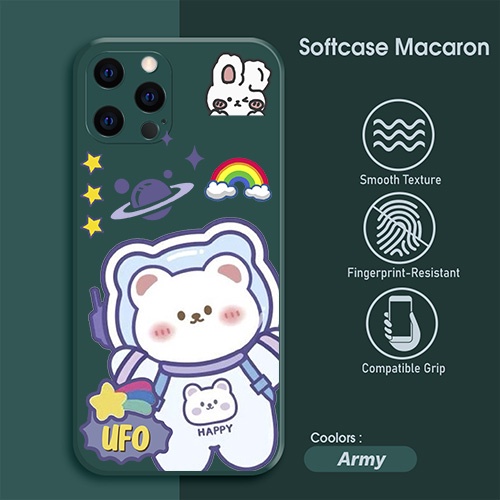 Softcase Macaron Camera Protection For IPHONE 7 7G / 6 PLUS / 7 PLUS / 8 PLUS Case Kartun Softcase Slim Macaron Shockprof Candy Softcase Warna Casing Polos Softcase Lentur Case Jelly Pelindung Hp Softcase Macaron