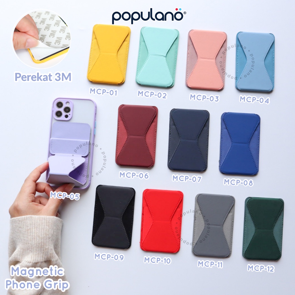 Phone Magnetic Grip Tempat Kartu Hp Magnet Dudukan Handphone Sticky Card Stand Holder