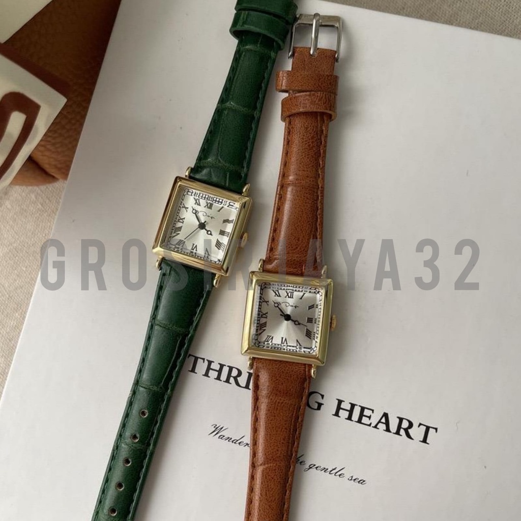 (GROSIRJAYA32) JAM TANGAN WANITA ANALOG AYUSITA MODEL RETRO KOREAN FASHION