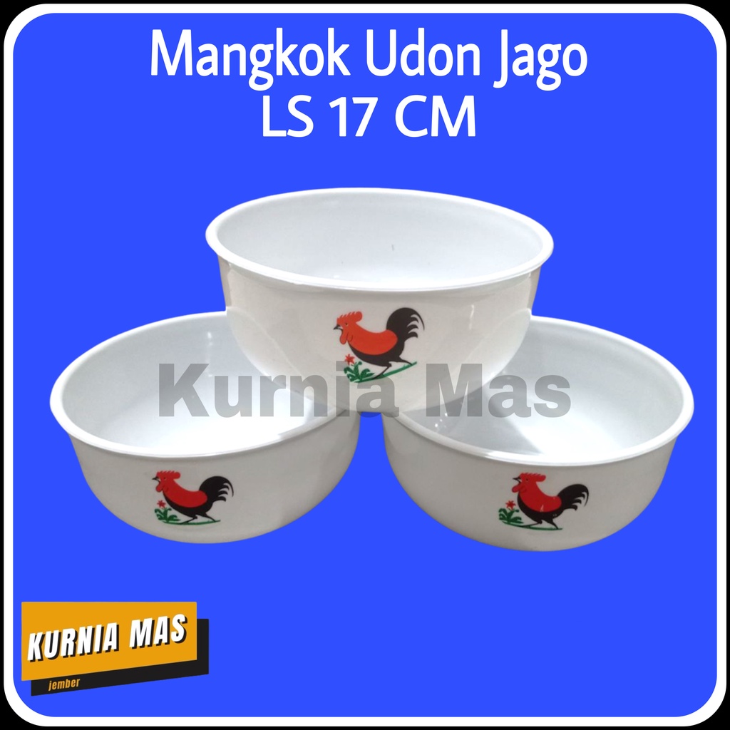 Mangkok Jago Plastik Mangkuk Udon Besar LS 17 CM Mangkok Bakso Plastik Mangkuk Ramen Putih