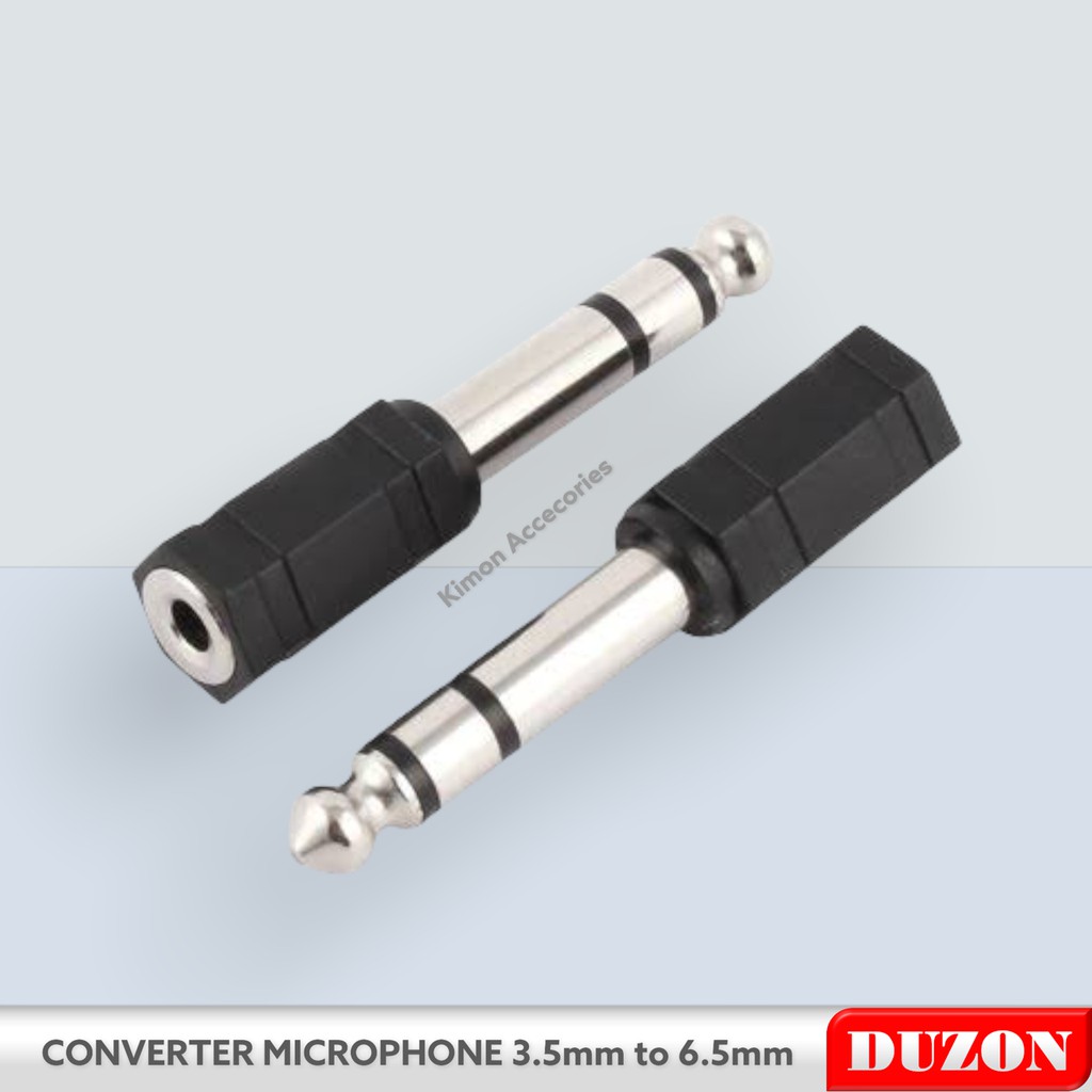 KONEKTOR CONVERTER MICROPHONE 3.5MM KE 6.5MM / sambungan