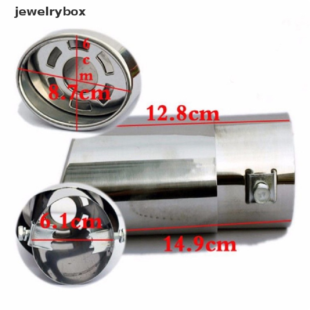 (Box) Muffler Knalpot Mobil Universal Bentuk Bulat Bahan Stainless Steel