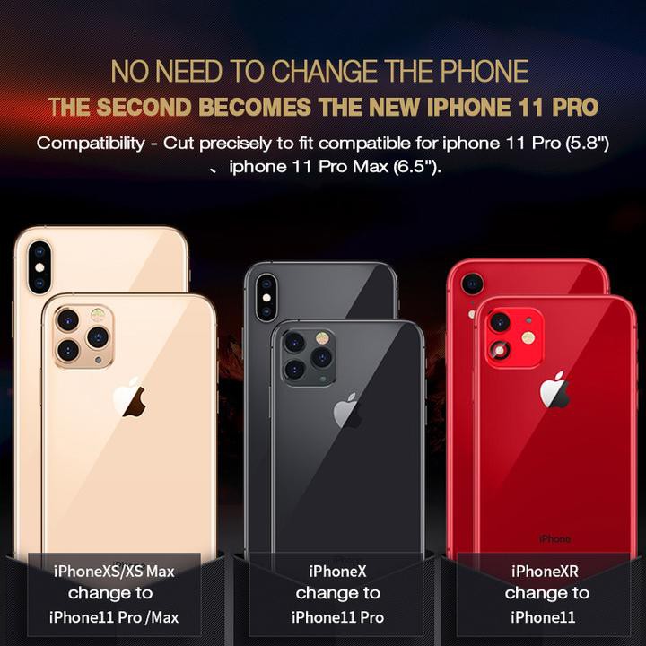 CONVERT anti gores belakang iPhone X ke 11 PRO / XR ke 11 / XS MAX ke 11 PRO MAX ALUMINIUM