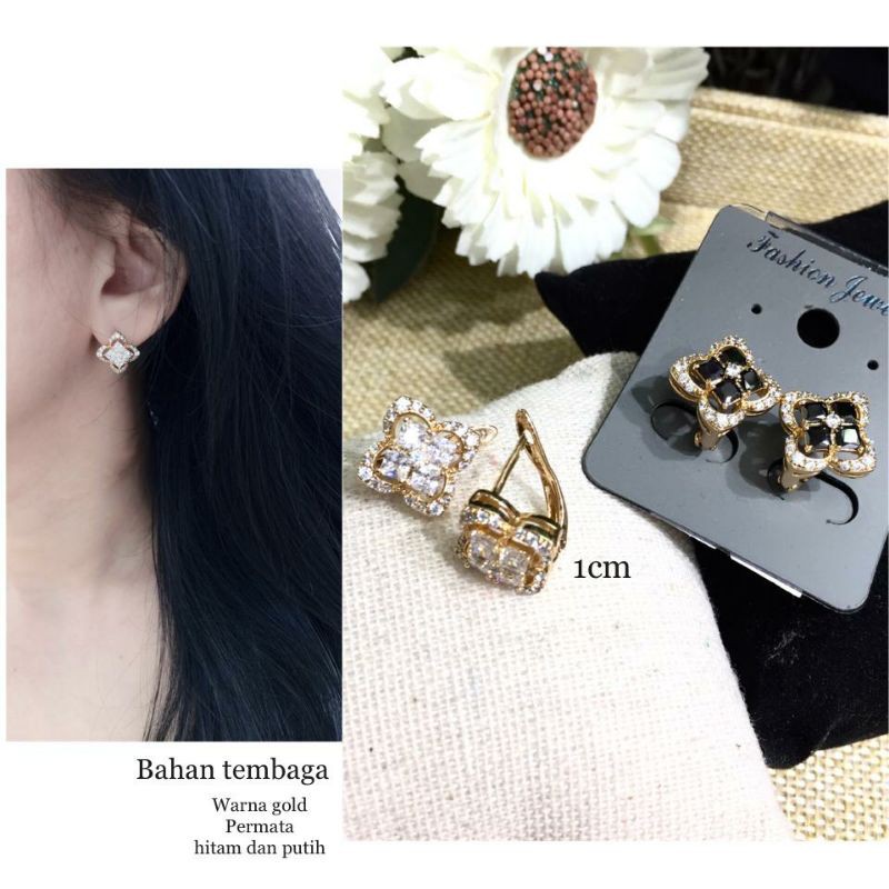 Anting Lapis emas Premium Quality Anti karat anti alergi earring fashion mata