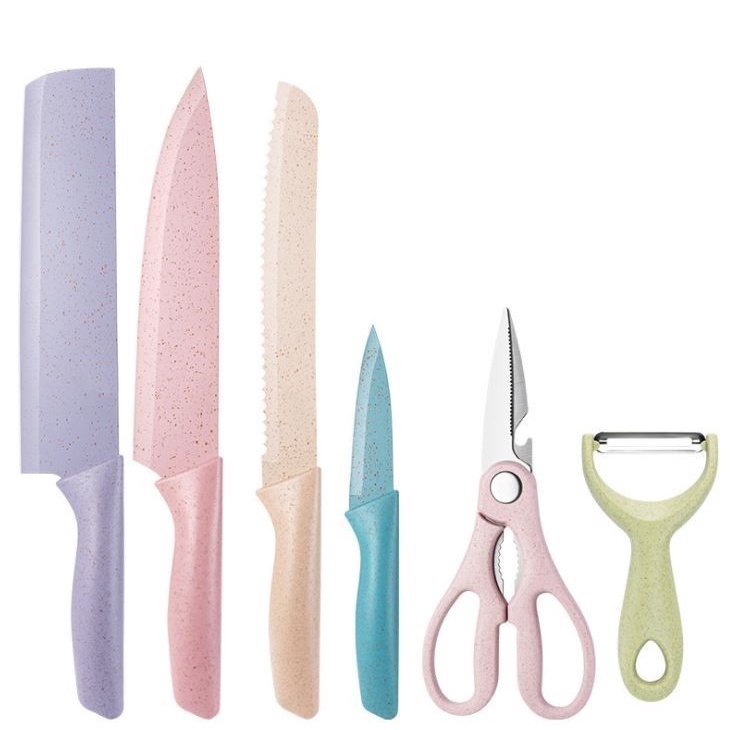 

Set Corrugated Kitchen Knife 6 in 1 - Pisau Perlengkapan Dapur Isi 6
