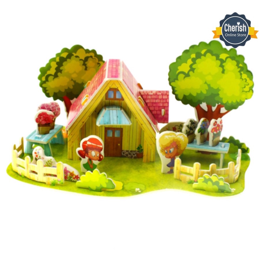 Mini 3D Puzzle GARDEN VILLAS | Pazel | Kado Anak - 1690-17