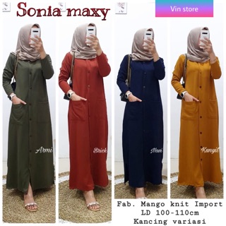 LONGDRESS WANITA BAHAN KAOS  KNIT IMPORT  UKURAN ALLSIZE LD 