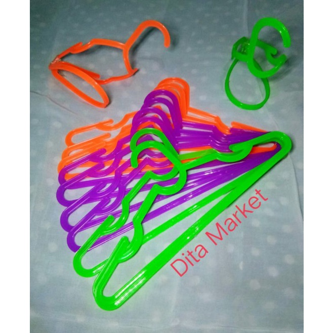 Hanger Dora Mini 12 Pcs / Gantungan Baju Anak / Hanger Plastik / Gantungan Baju