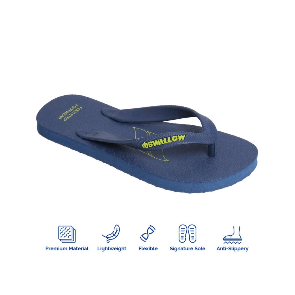 Footstep Footwear X Swallow Sandal Jepit pria wanita Frey Navy  - Sandal Exclusive