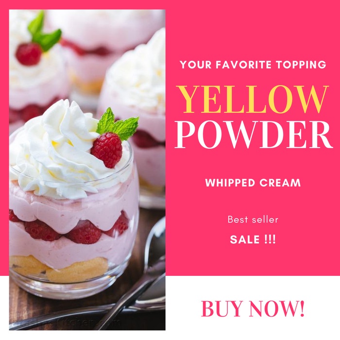 

fe20111 Whipped Cream 1 Kg / Bubuk Whipped Cream / Topping Whipped Cream Xa201As