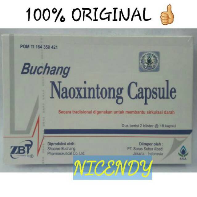 100% ASLI Buchang Naoxintong Capsule PT. SSA