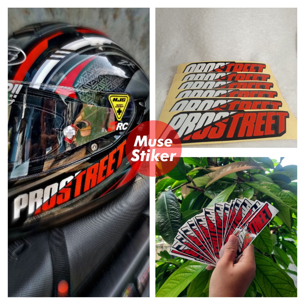 stiker cutting PROSTREET tumpuk terbaru aksesoris motor helm mobil murah keren kekinian viral