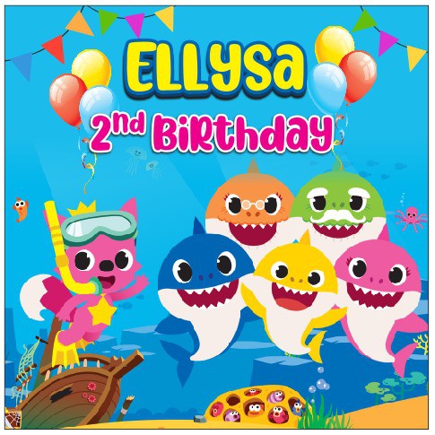 BACKDROP ULTAH ANAK BABY SHARK