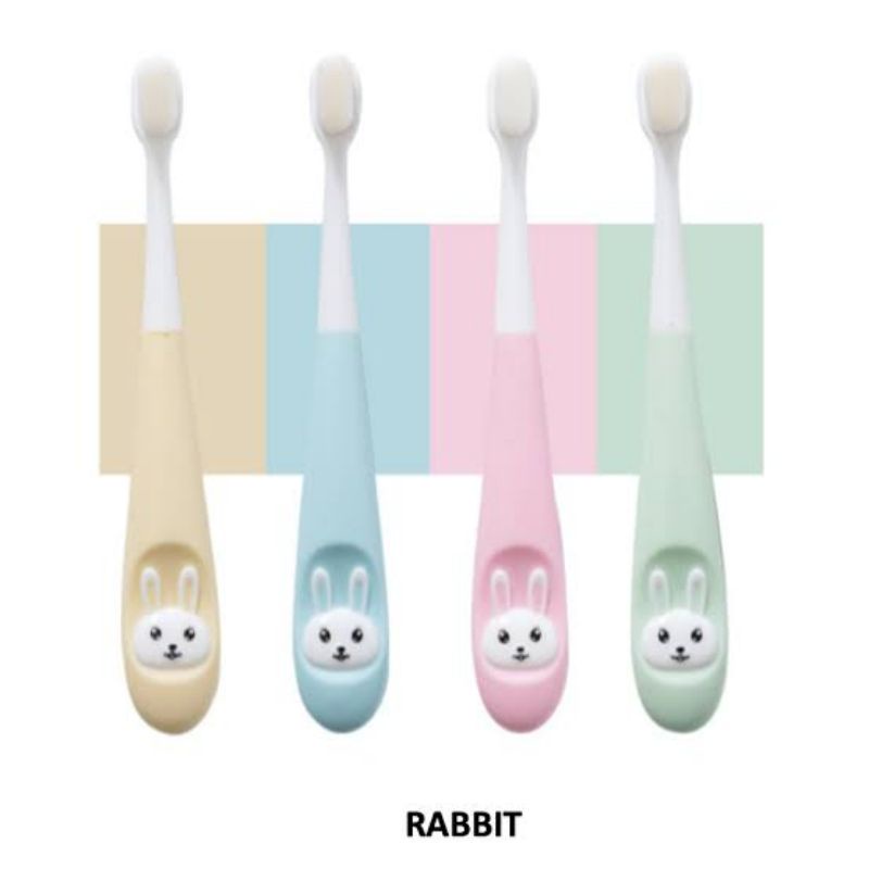 Kuru Baby Training ToothBrush - Kuru Sikat Gigi Bayi - Kuru Tooth Brush - Sikat Gigi Bulu Hlalus Silicone Handle