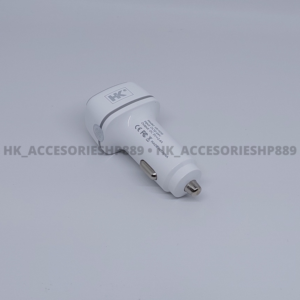 Dual USB Car Charger HK-K09 With Cable High Speed 2.4A