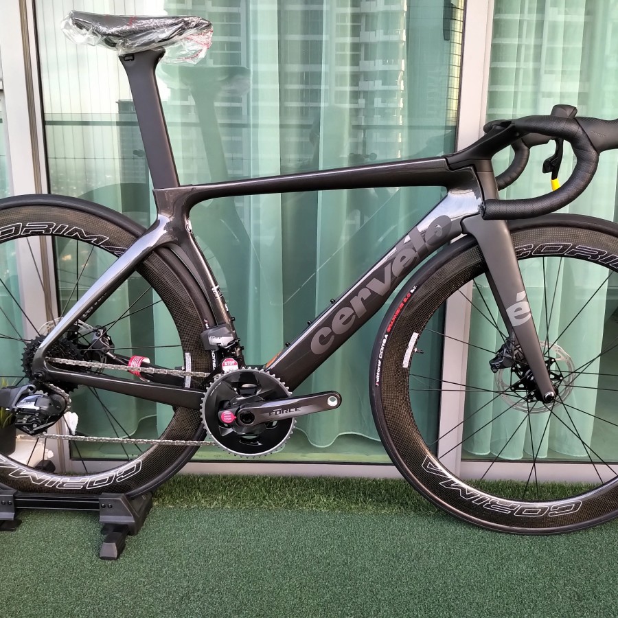 Roadbike Cervelo S5 Sram Force Etap AXS with Power Meter (carbon/metallic)