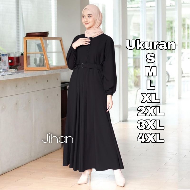 Jihan Dress Big Size Ukuran Size S M L XL 2XL 3XL 4XL XXL XXXL  XXXXL 2L 3L 4L 5L  Dress Wanita Jumbo Gamis Big Size Baju Korea Over Size