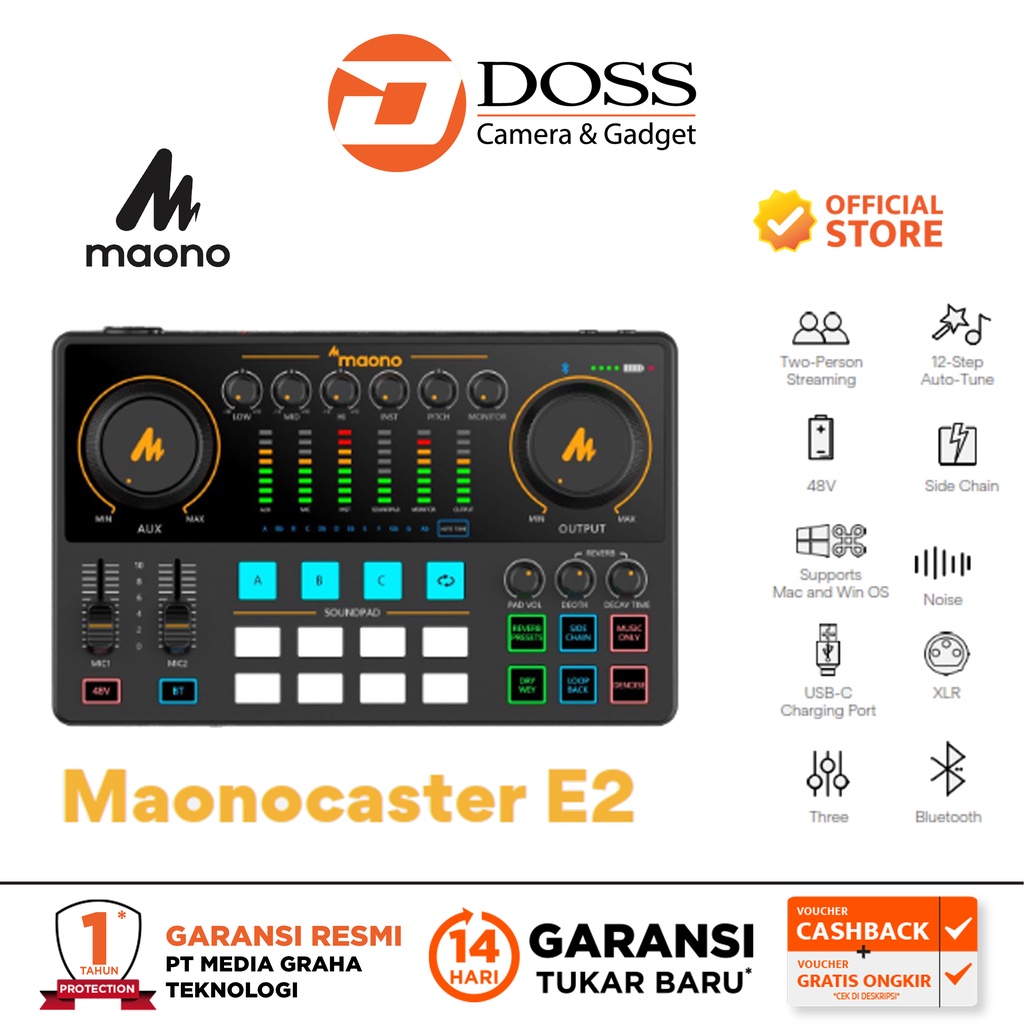 Maono E2 Maonocaster AME2 AM-E2 Soundcard Streaming Podcast