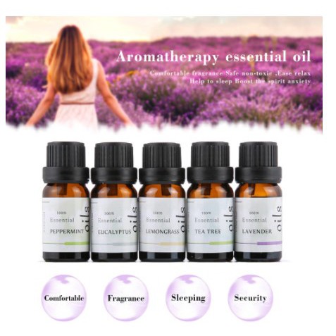 [PEWANGI] - Firstsun Set Pure Essential Fragrance Oils Aromatherapy Diffusers 10ml 5PCS - RH-05