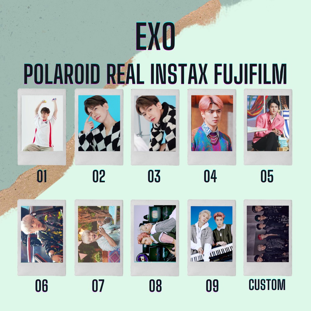 EXO Polaroid Instax Fujifilm Plain 1 Billion Views Candy Xiumin Lay Baekhyun Chanyeol Sehun etc PC