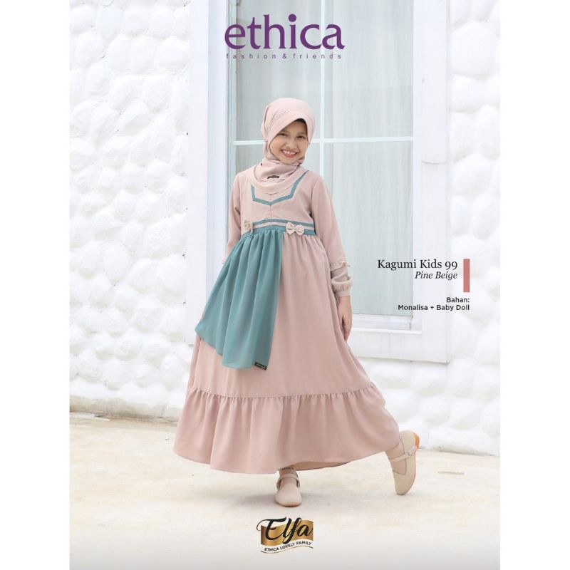GAMIS ANAK TERBARU 2021 ETHICA KAGUMI KIDS 99 PINE BEIGE