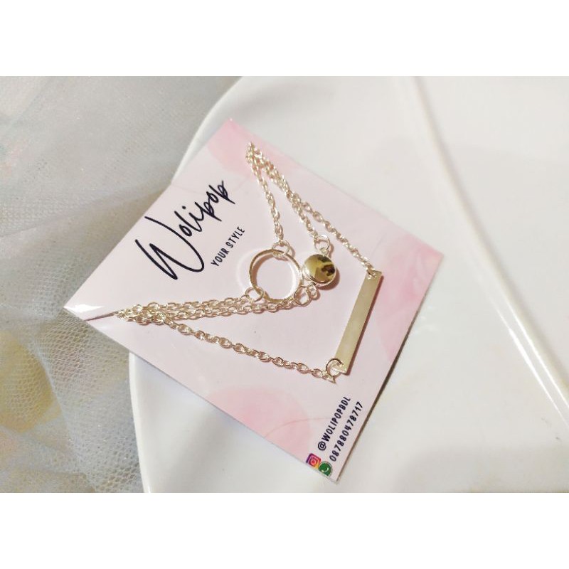 KALUNG RANTAI 3 LAYER SILVER