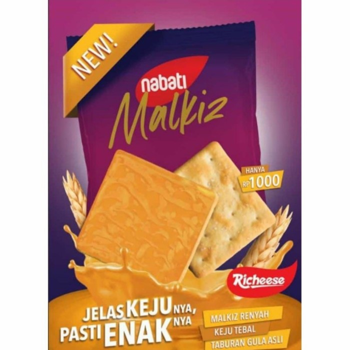 Nabati Malkiz Richeese Keju Renceng 20gram 20 gram 10 Pcs Sachet