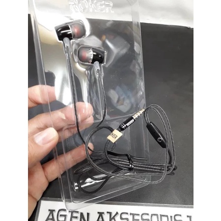 Handsfree ROKER BULLET RK32K EarSet Metal Inner Ear HeadSet with Microphone 3.5mm