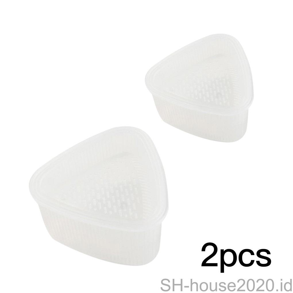 [house2020]2pcs PP Triangular Rice Ball Mold Non-stick Sushi Press Mould Handmade Rice Roll Maker