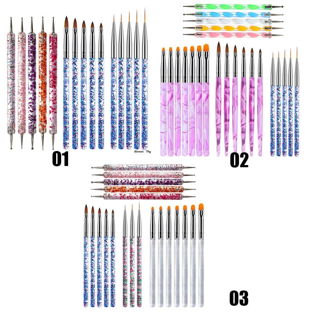 Solighter 1PC Nail Liner Painting Pen Acrylic Nail Art Brush Set Detailing Gambar