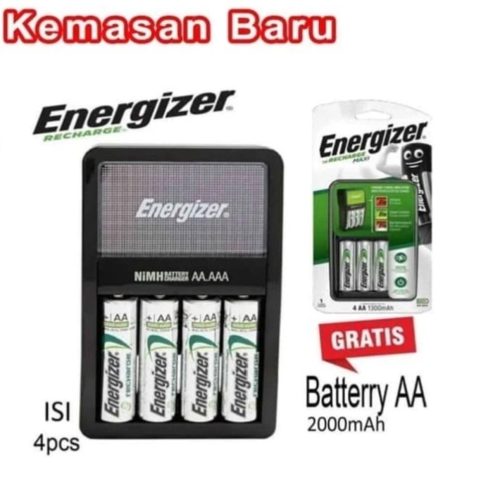 Battery / Baterai Alkaline Energizer Rechargeable Maxi Aa Termurah
