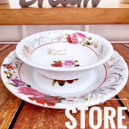 PROMO 1.PCS PIRING MAKAN &amp; 1.PCS MANGKOK SAYUR MELAMINE