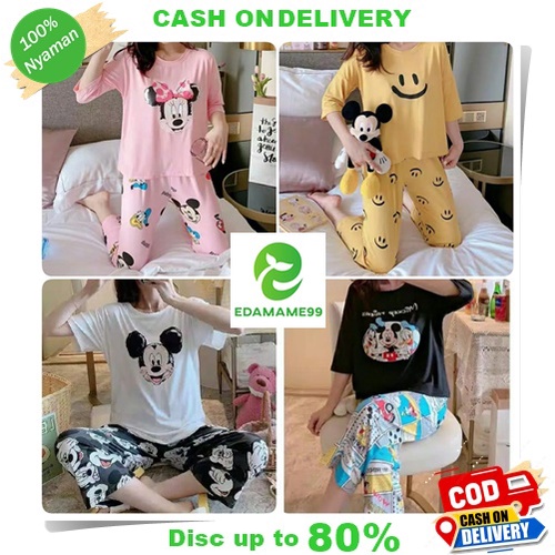 PIYAMA WANITA IMPORT MODEL 7/8 KEKINIAN PIYAMA MURAH